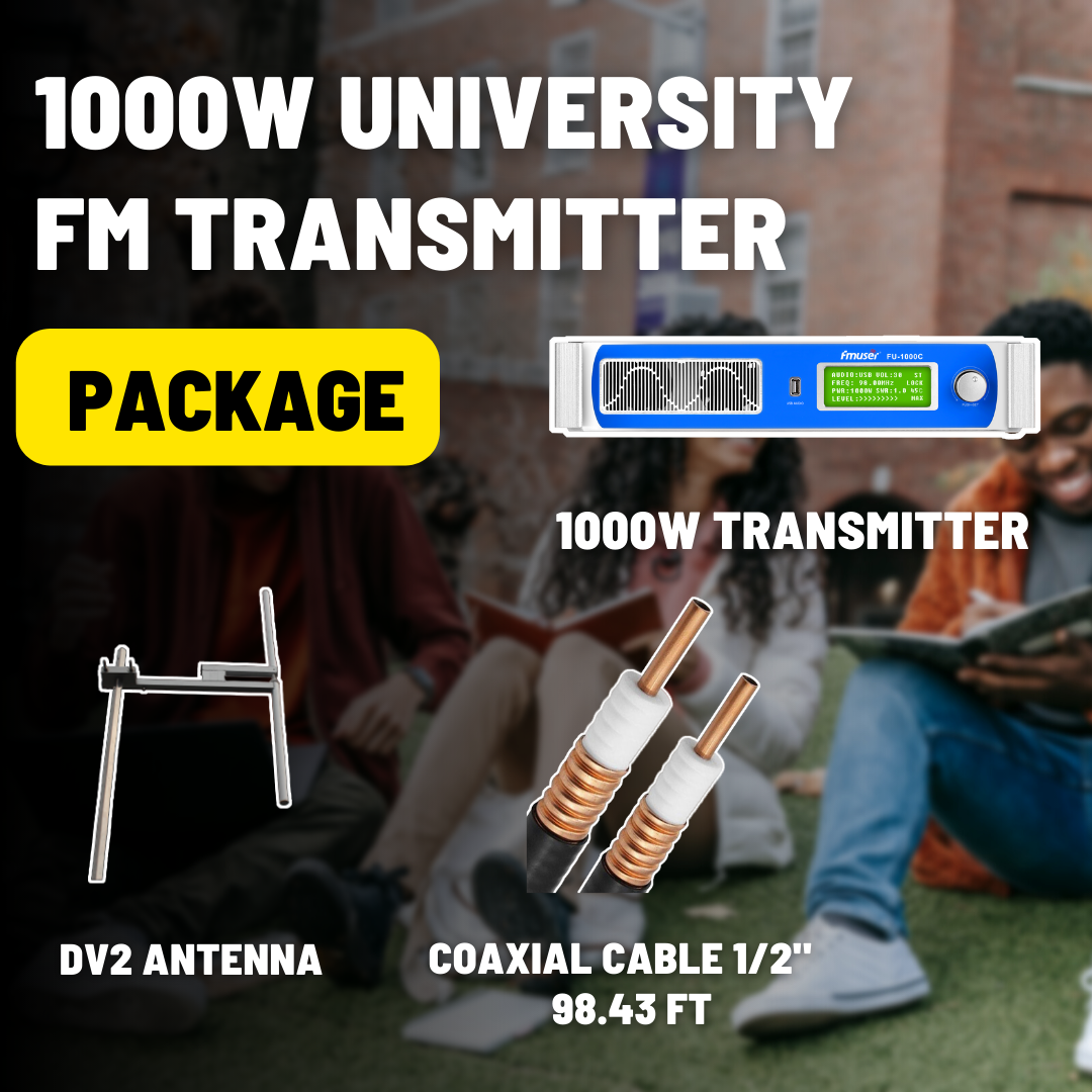 FMUSER Proudly Introduces Its First 1kW FM Transmitter Package for University FM Radio Broadcasting