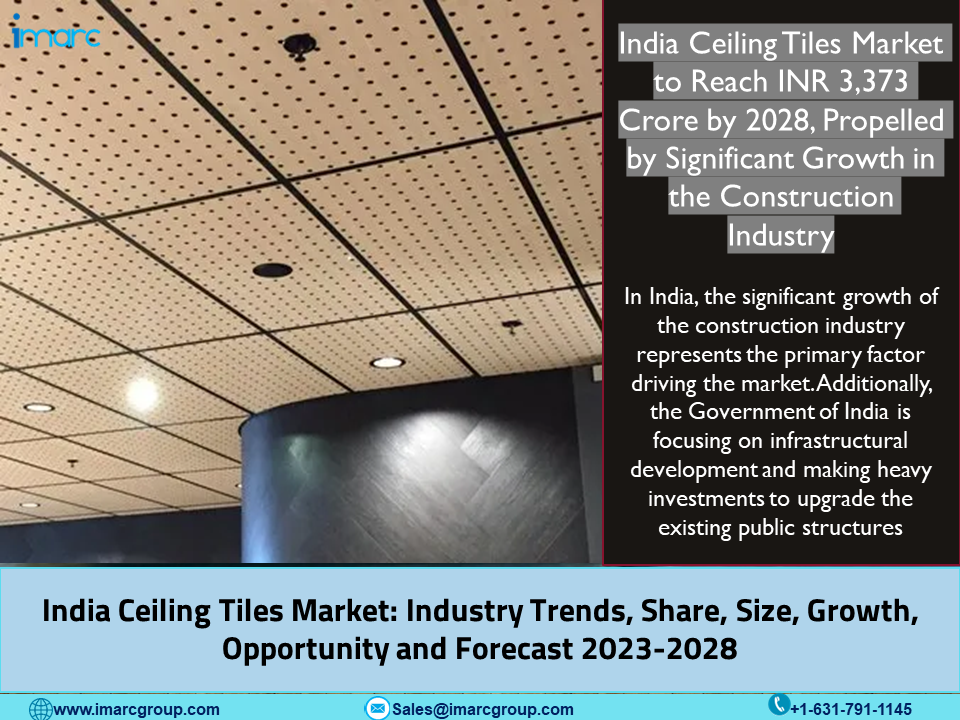 India Ceiling Tiles Market to Reach INR 3,373 Crore by 2028 | Latest Report by IMARC Group