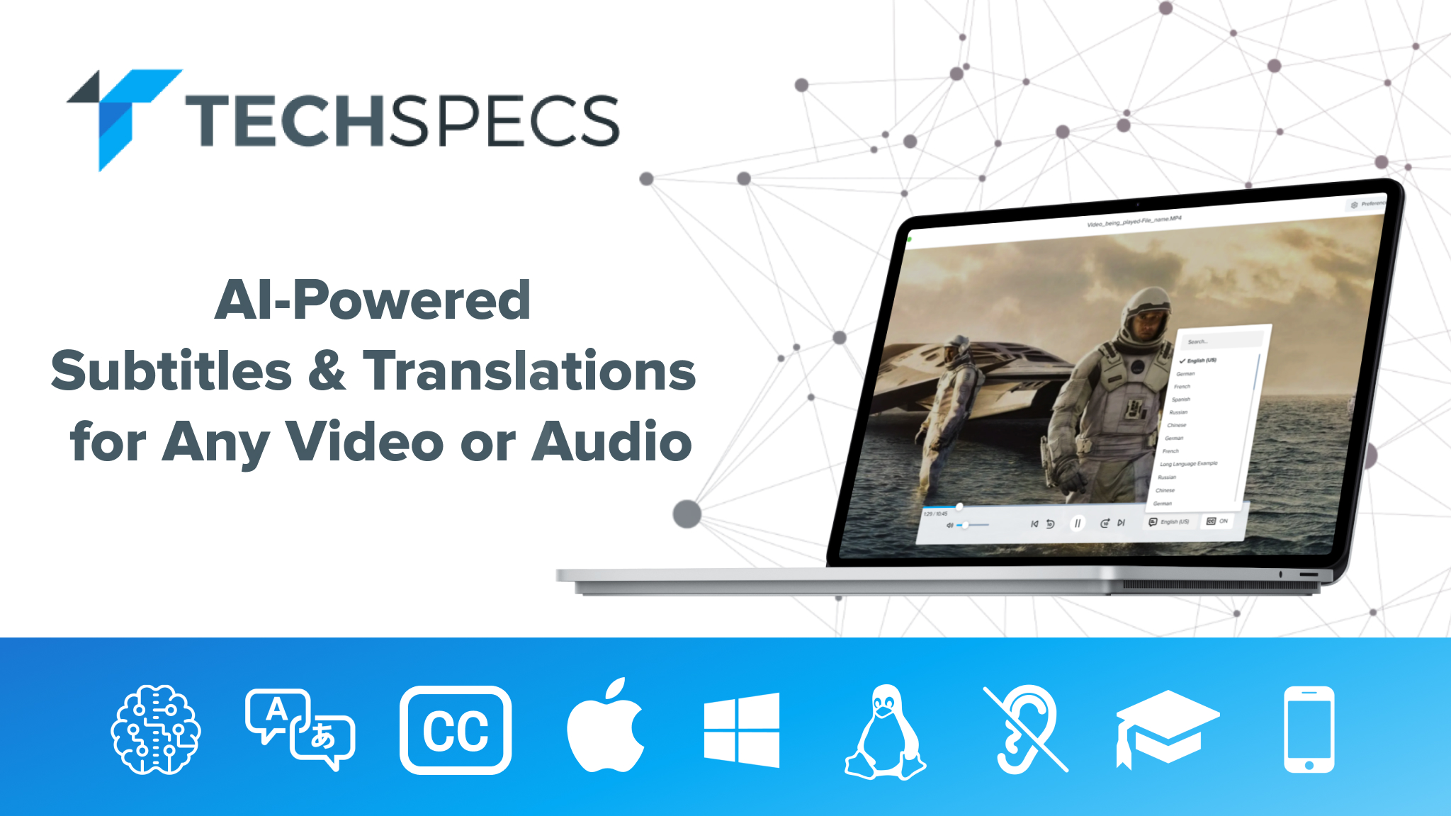 TechSpecs Ray Announces Upcoming Launch of Revolutionary AI-Powered Subtitling and Translation App on Kickstarter