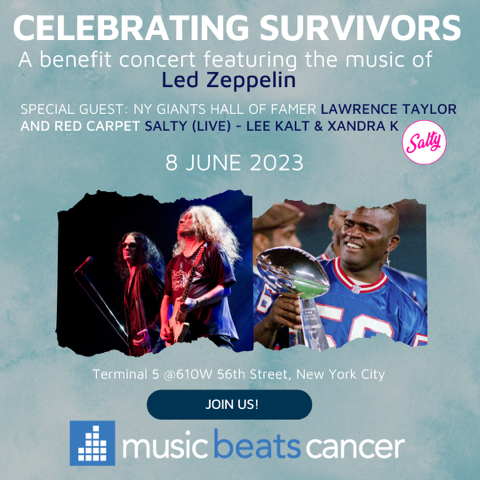 New York Football Legend Lawrence Taylor Stands With Music Beats Cancer To Honor Cancer Survivors