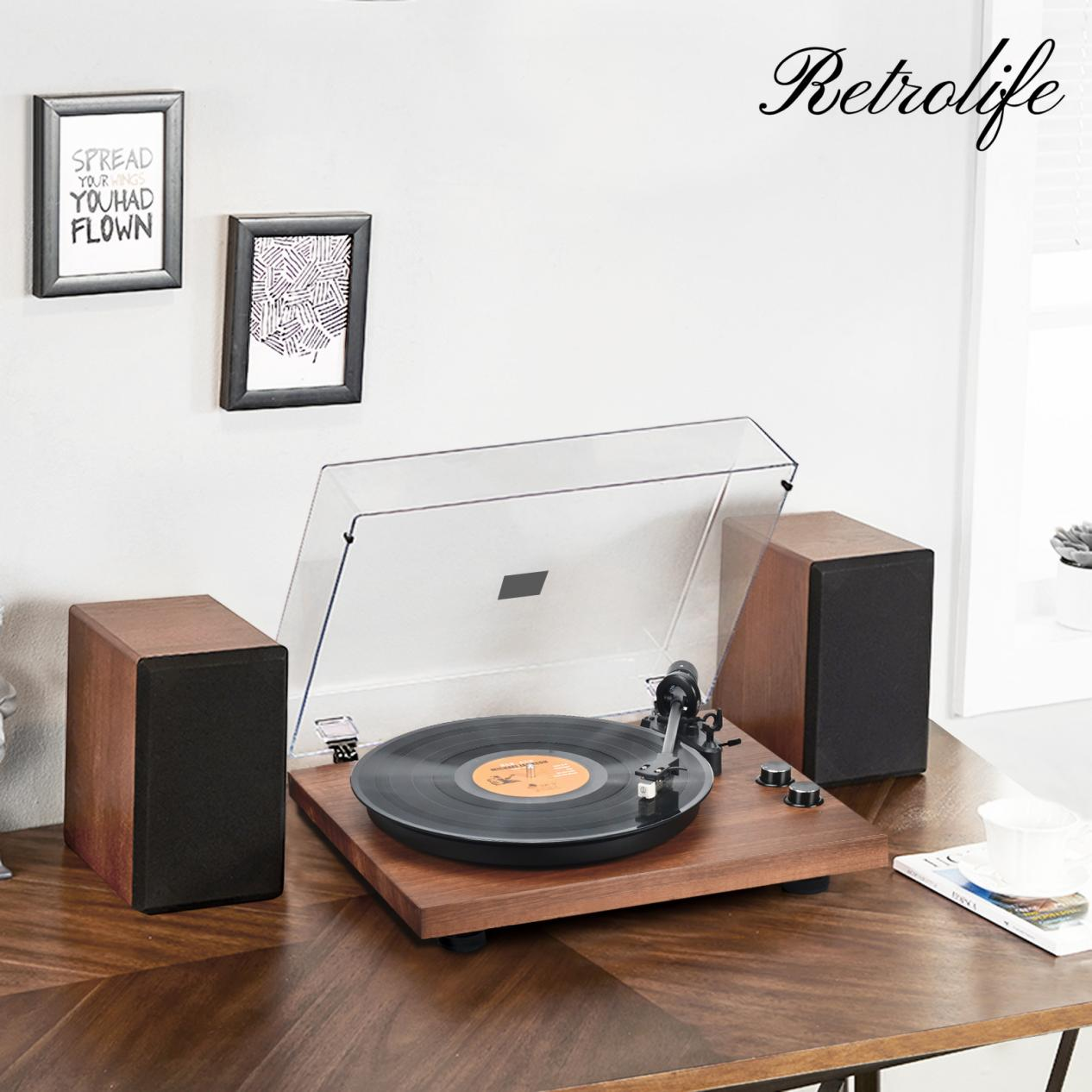 Retrolife Introduces High Fidelity Turntable with Moving Magnetic Cartridge for Retro Vinyl Music Fans