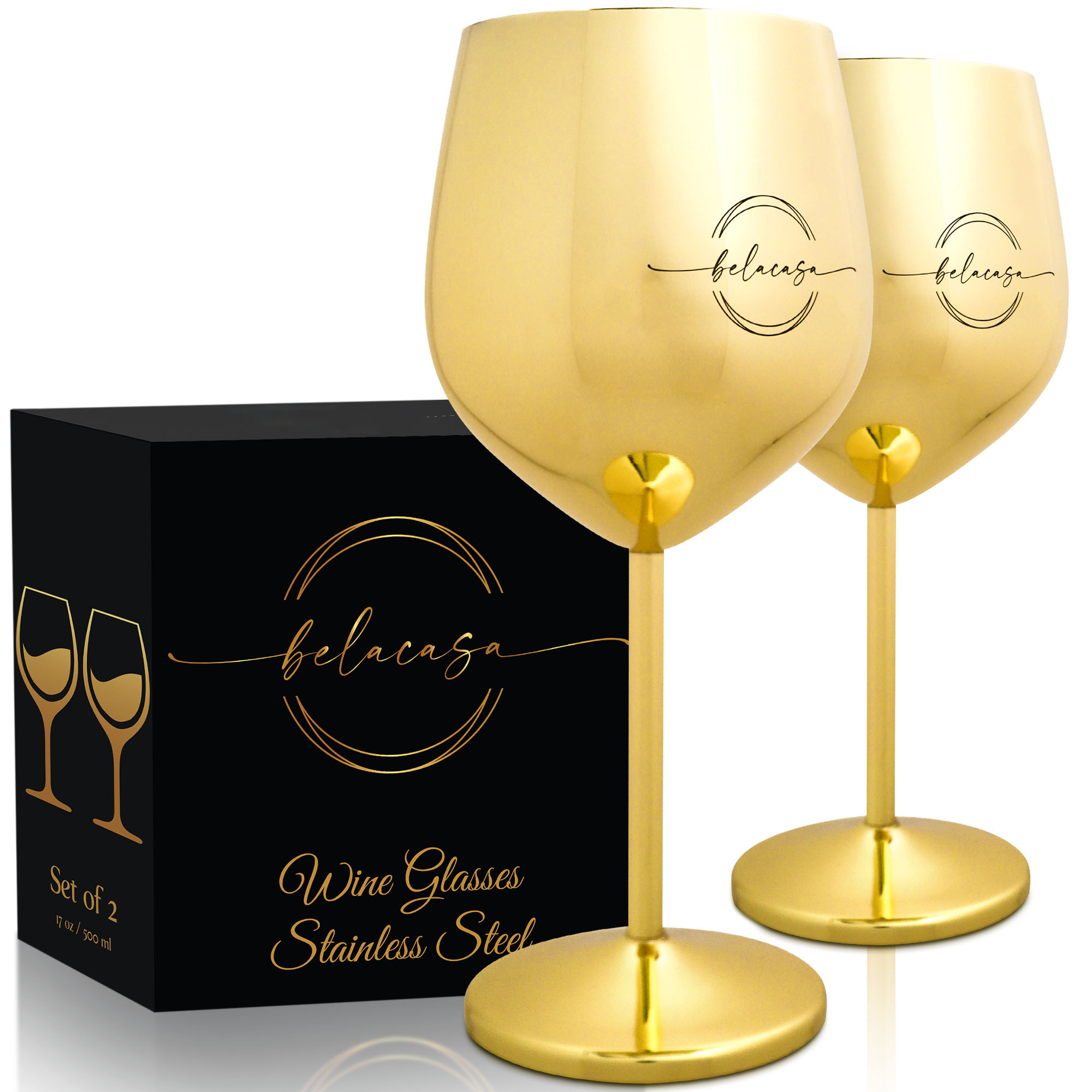 Experience Unparalleled Elegance with the Golden Wine Glasses Set of 2 - The Ultimate Fusion of Luxury and Functionality