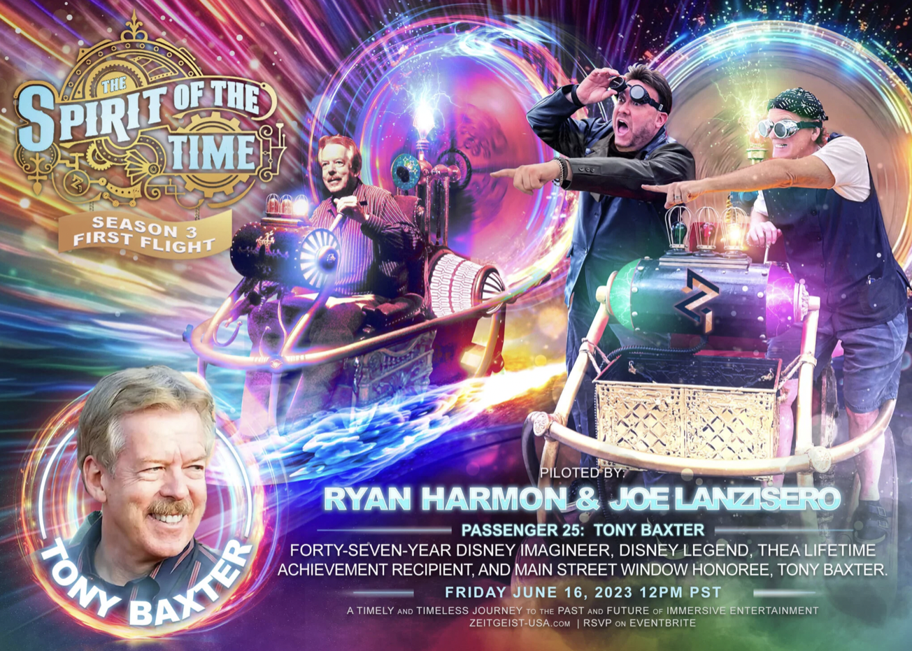 Zeitgeist Design and Production's ‘Spirit of the Time Zoomcast’ Kicks-Off Year 3 with Disney Legend Tony Baxter