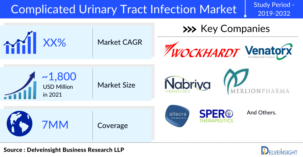Complicated Urinary Tract Infection (cUTI) Market to Witness Growth by 2032, Estimates DelveInsight| Meiji Seika Pharma, Pfizer, Novartis, Spero Therapeutics, Tetraphase Pharmaceuticals, Wockhardt