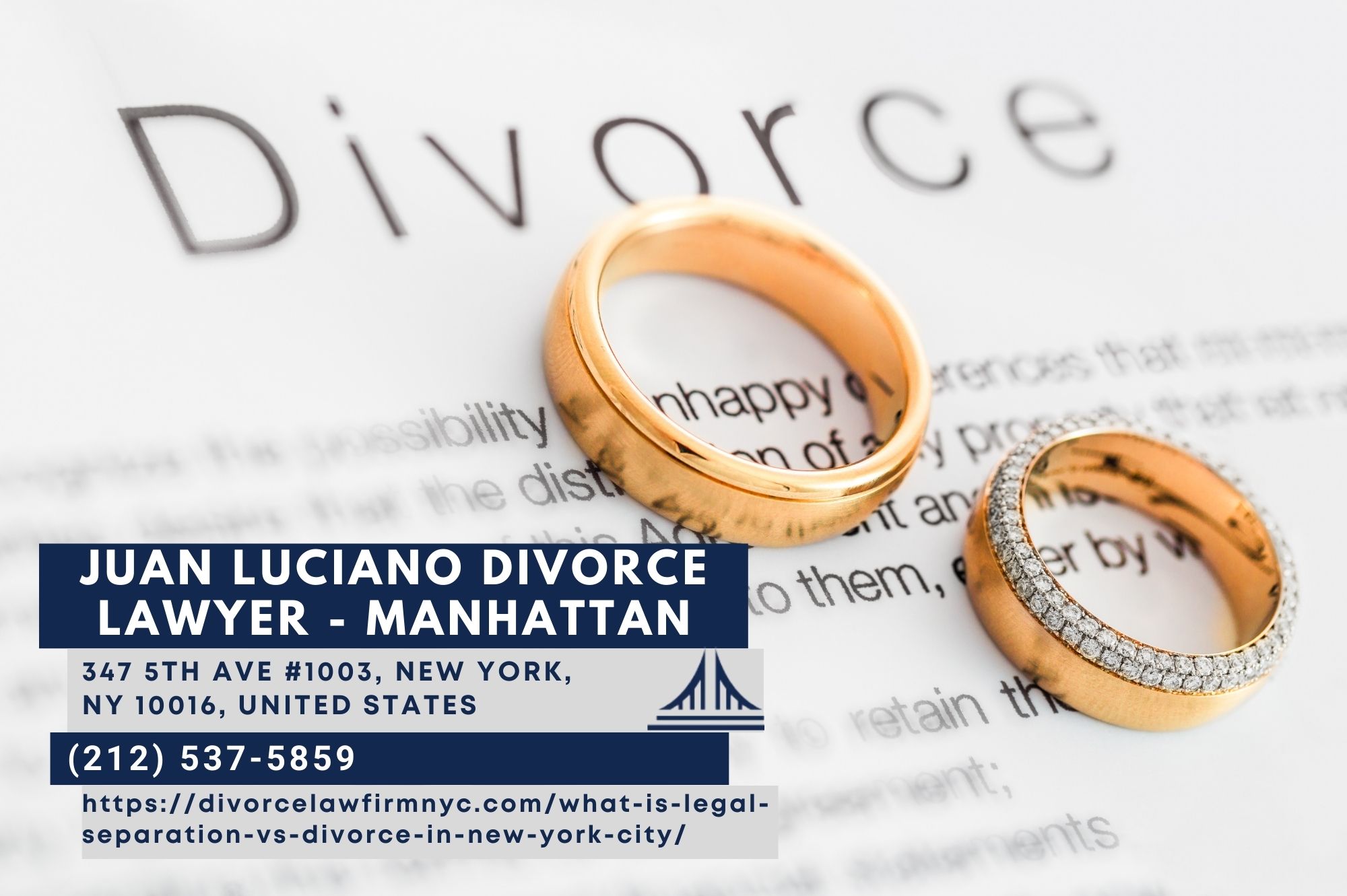 Manhattan Legal Separation Lawyer Juan Luciano Unveils Insightful Article on Legal Separation vs. Divorce in NYC