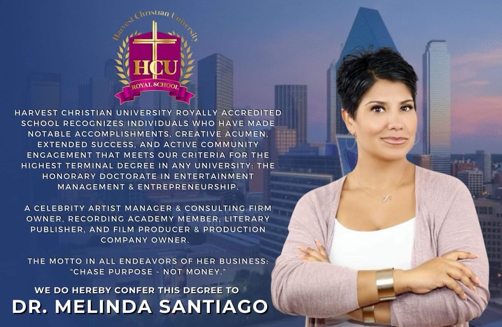 Dr. Melinda Santiago to be Honored at Harvest Christian University's Hall of Fame Commencement
