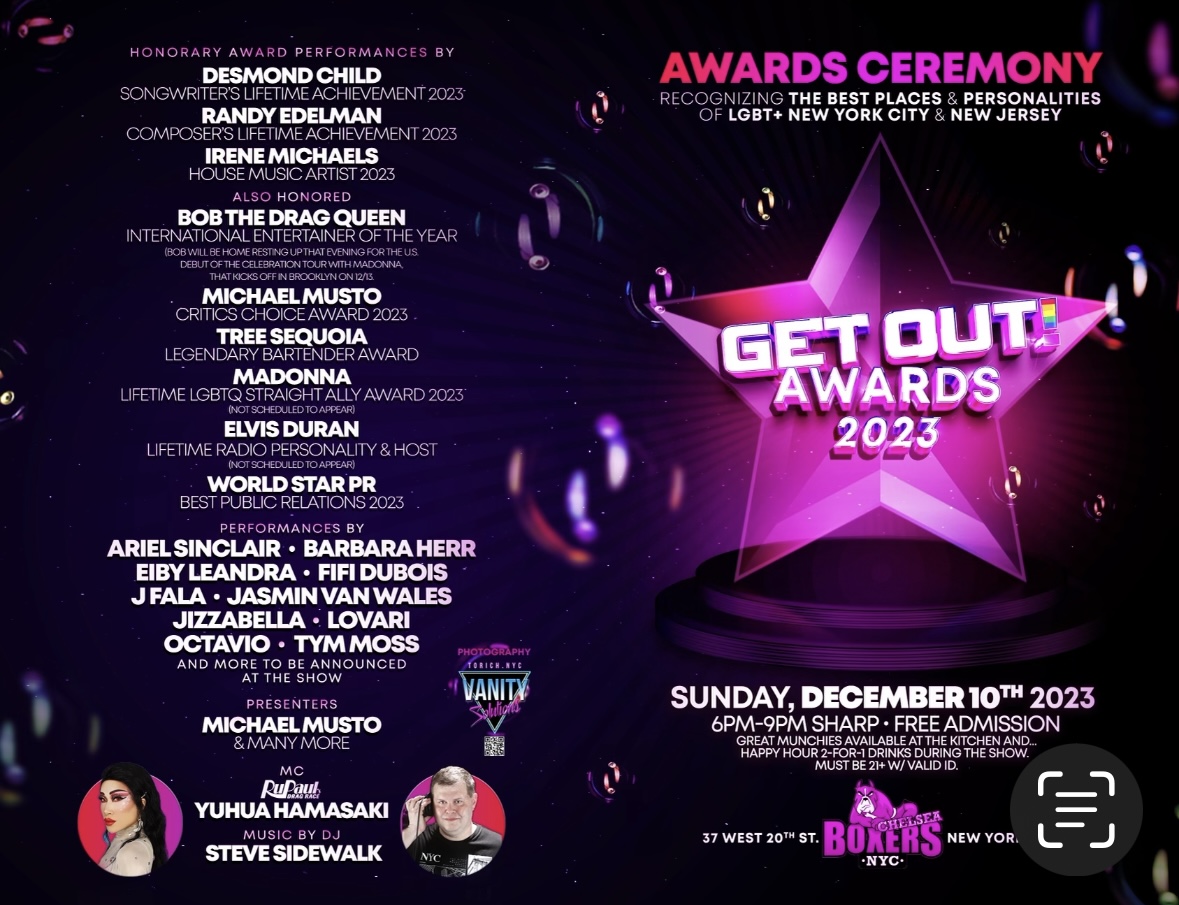 Irene Michaels To Receive "House Music Artist of the Year" At The Get Out Awards On December 10th, 2023 In NYC 