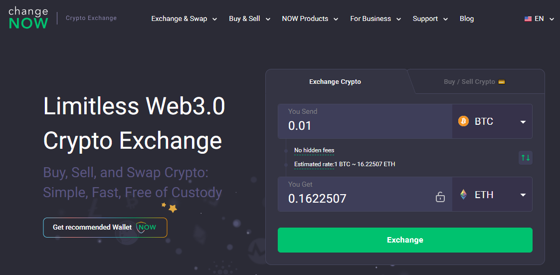 ChangeNOW the Newest Exchange Recognized as a Tracked Exchange on CoinMarketCap