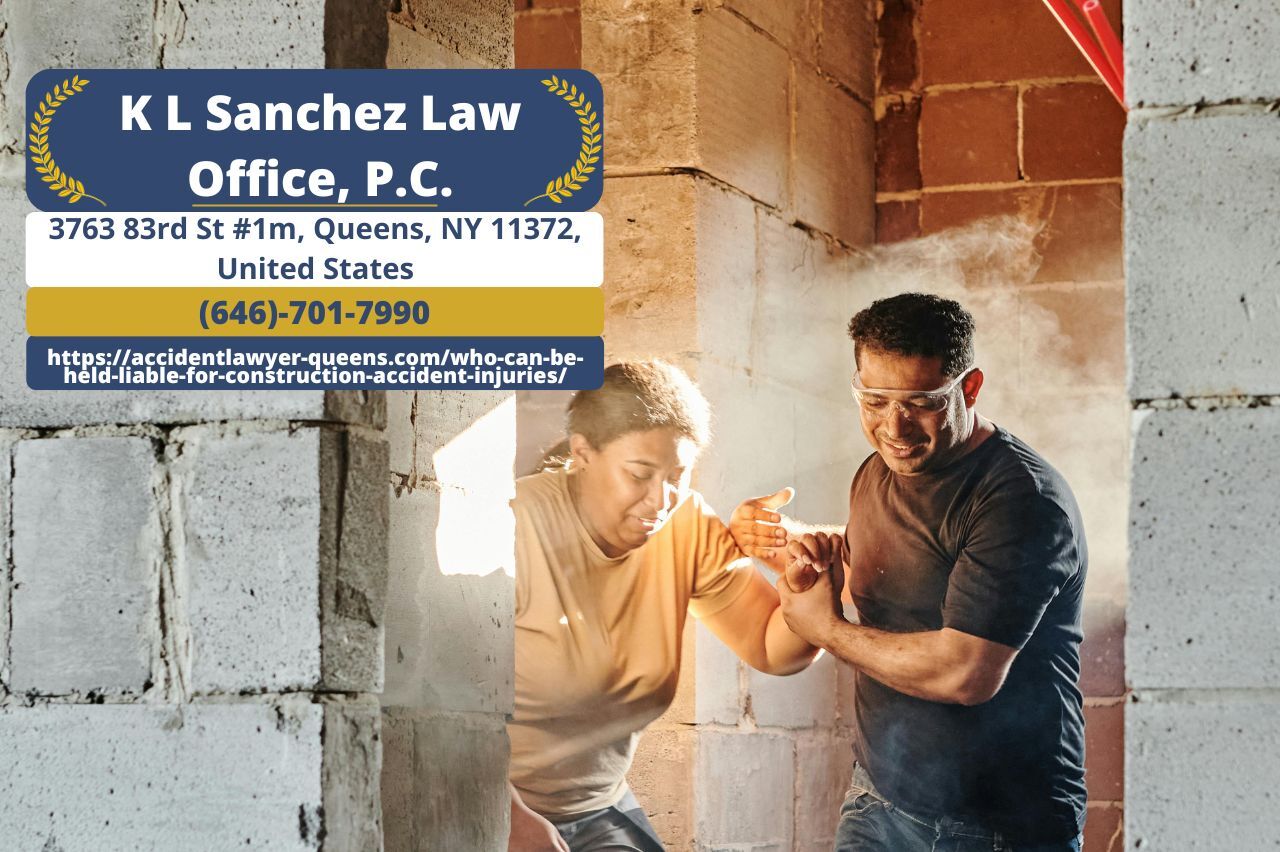 Queens Construction Accident Lawyer Keetick L. Sanchez Sheds Light on Liability for Construction Injuries