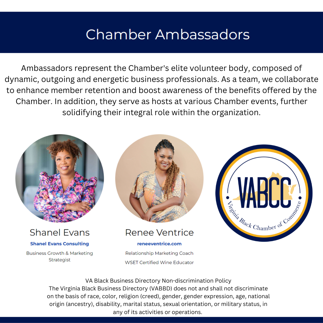 Shanel Evans Appointed as New Ambassador for the Virginia Black Chamber of Commerce