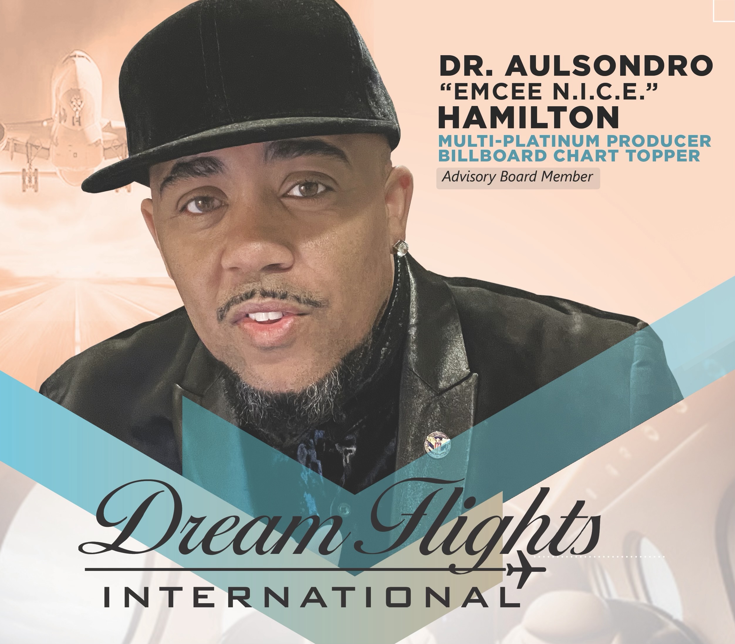 Dream Flights International Proudly Welcomes Dr. Aulsondro Emcee N.I.C.E. Hamilton to its Advisory Board