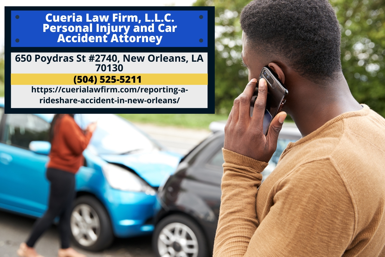 New Orleans Car Accident Lawyer Brent Cueria Releases Article on Reporting a Rideshare Accident