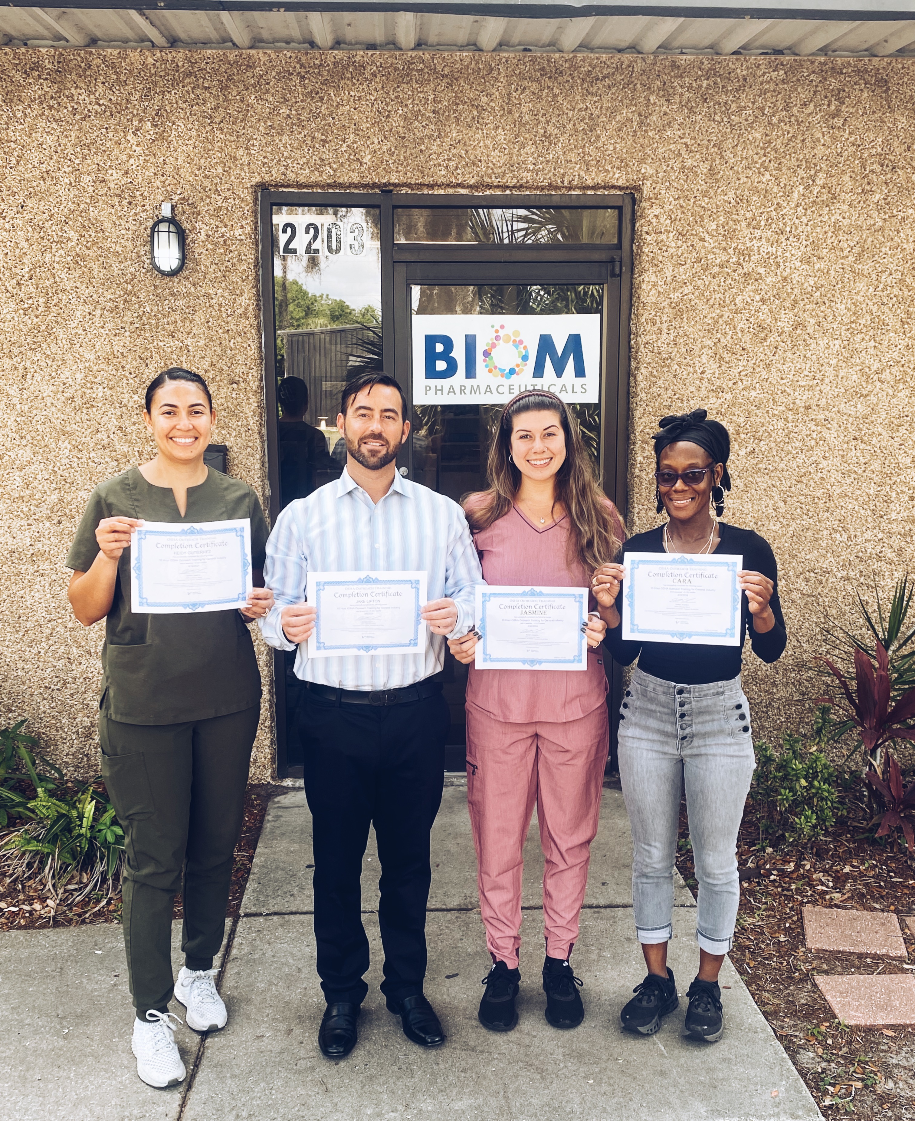 Biom Enhances Safety Measures with Completion of OSHA 10-Hour General Industry Certification Program