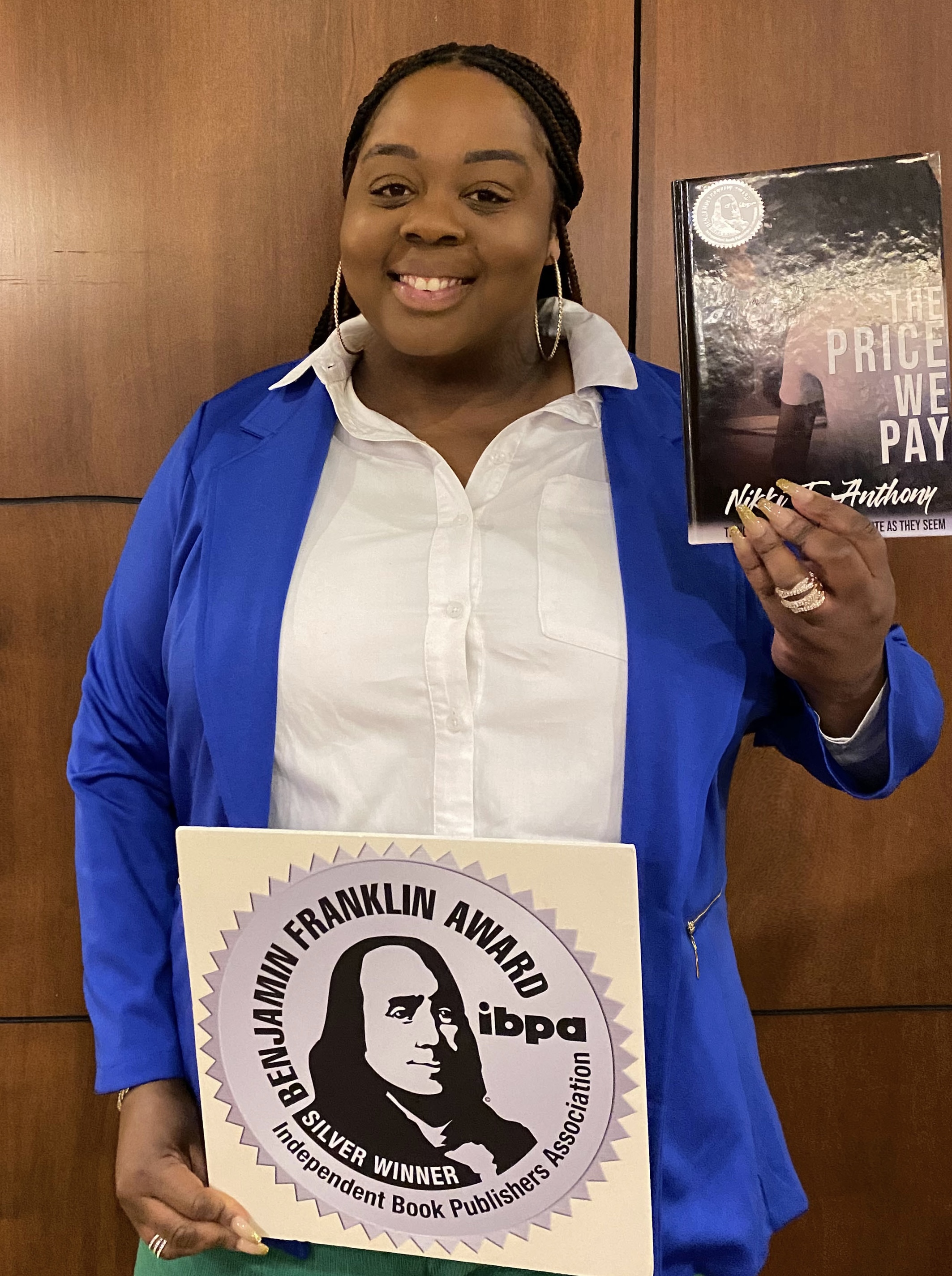 The Price We Pay by Nikki T. Anthony Wins Silver IBPA Benjamin Franklin Award™