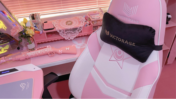 Victorage pink gaming chair