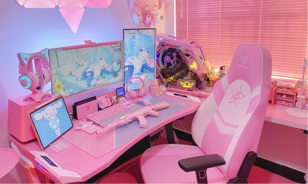 Victorage pink gaming chair