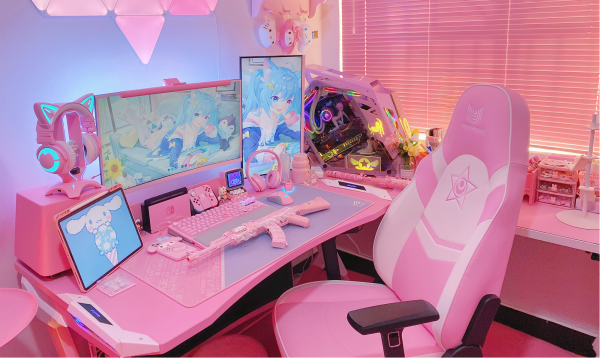 A Pink VICTORAGE Gaming Chair is the Essential Unit of a Pink Game