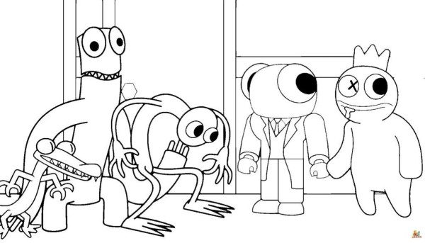 Rainbow Friends Roblox coloring pages  Coloring pages, Coloring pictures,  Coloring books