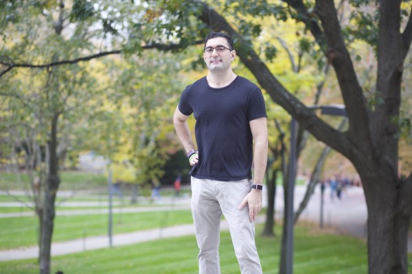 Jacob Khan in Harvard Yard