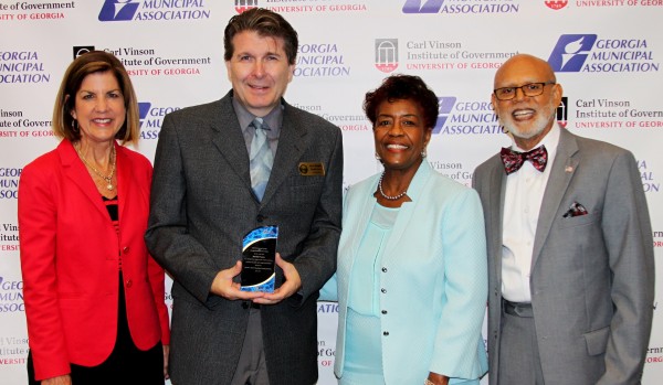 Randall Franks (second from left) receives the GMA Certificate of Distinction