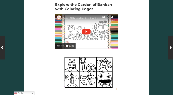 Garten of Banban coloring pages 4 – Having fun with children