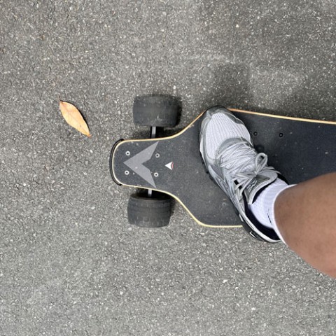 Riding a Veymax Skateboard